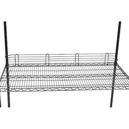 Ledge For Wire Shelves, Black Epoxy, 36L X 4H